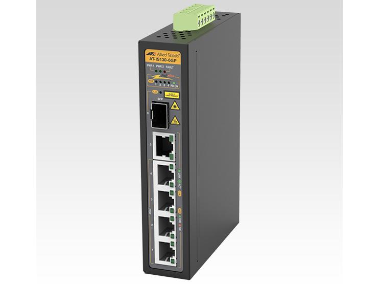 ALLIEDTELESIS アライドテレシス AT-IS130-6GP-Z5 [10/100/1000BASE-Tx4(PoE-OUT)、10/100/1000BASE-Tx1、SFPスロットx1(デリバリースタンダード保守5年付)](3798RZ5)画像