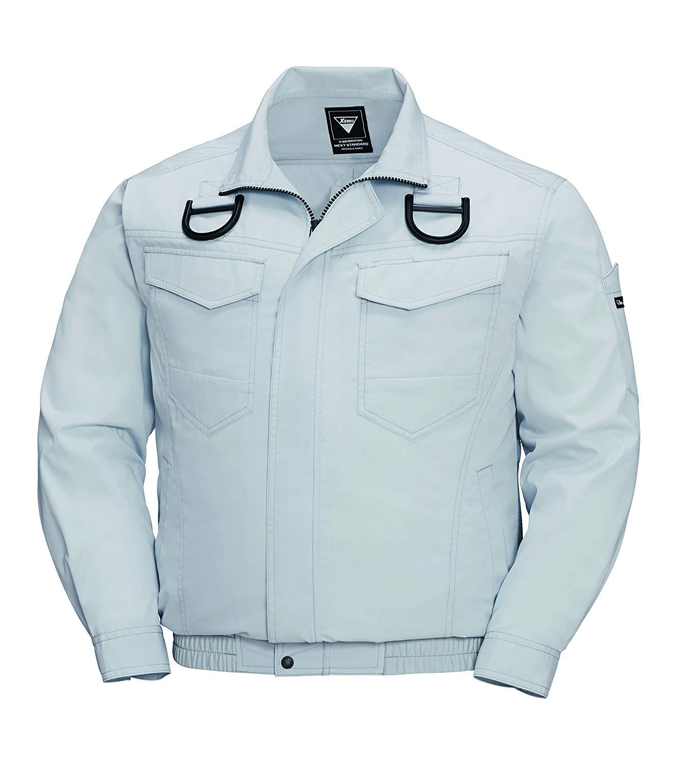 XEBEC ジーベック 空調服長袖ブルゾン(ハーネス対応) XE98101 22 シルバーグレー L