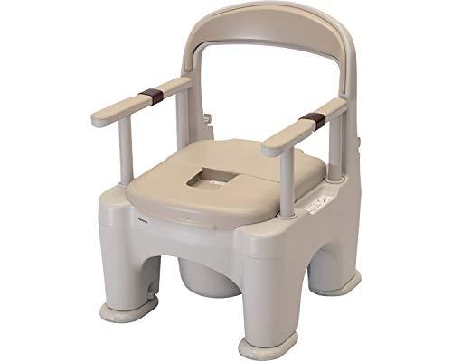 PANASONIC パナソニック ポータブルトイレ＜座楽＞ラフィーネプラスチック便座　ベージュ PN-L30200BE 1個