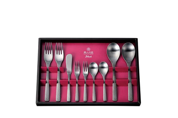 よこやま 燕人の匠 黒いこと カトラリー9pcs ECTB-1500 食器・カトラリー・グラス-キッチン用品・食器・調理器具-カトラリーセット