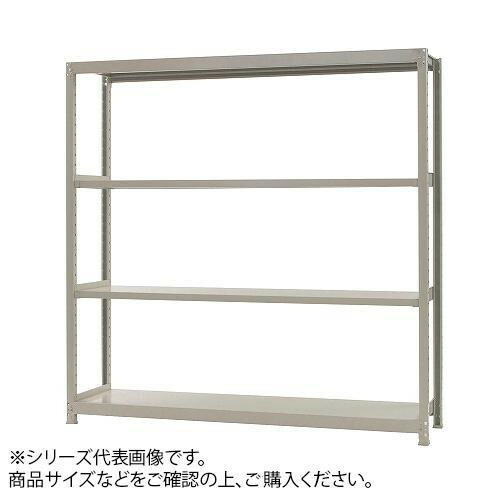 北島 軽中量ラック 耐荷重150kgタイプ 単体 間口1800×奥行600×高さ1200mm 4段 アイボリー|ECJOY!店