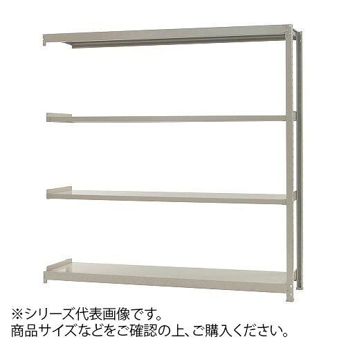 北島 軽中量ラック 耐荷重200kgタイプ 連結 間口900×奥行450×高さ1200mm 4段 アイボリー (1435323)