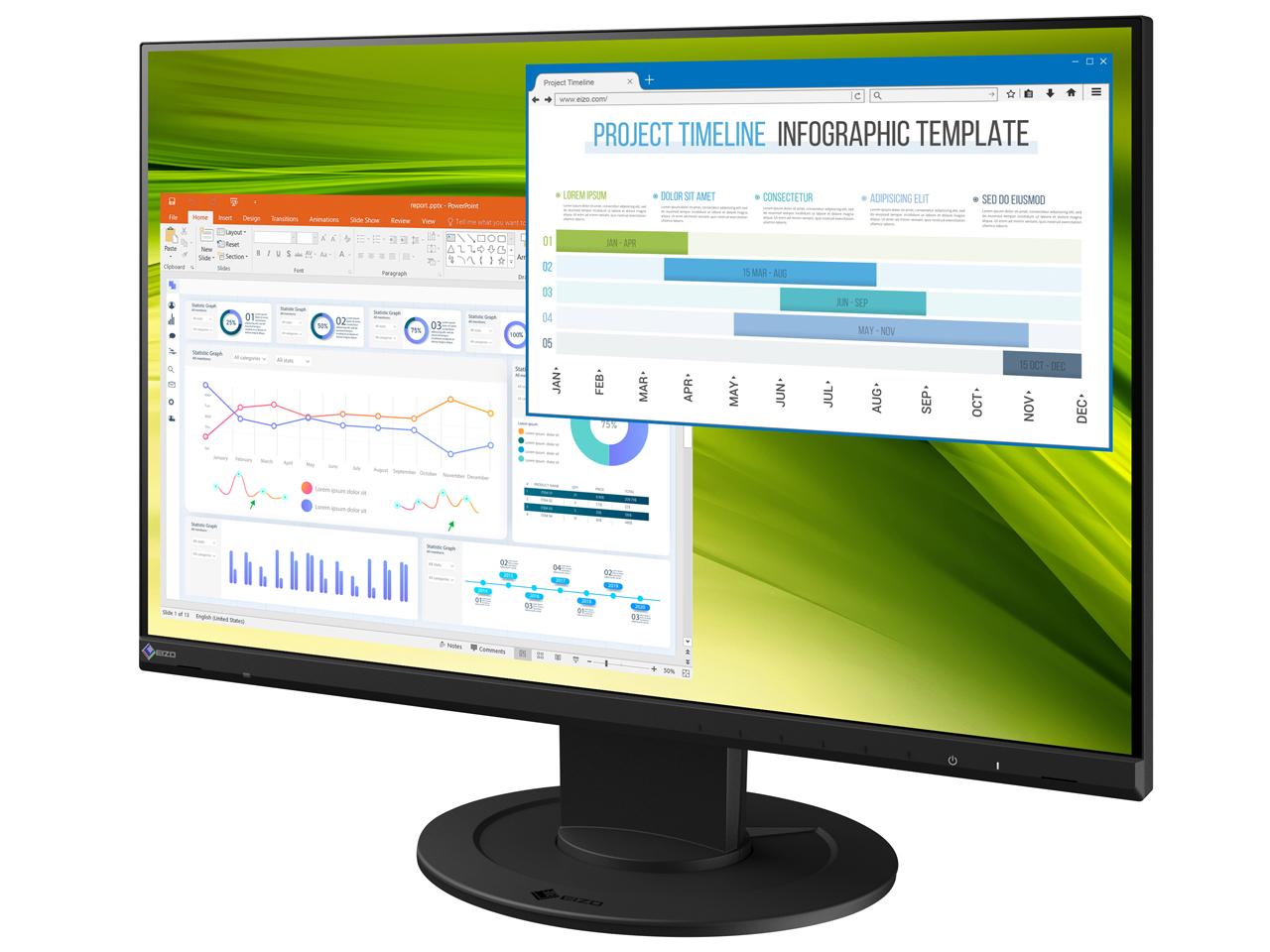 EIZO エイゾ EV2360-BK 22.5型 フレームレスモニターFlexScan アンチグレアIPS 疲労困憊目楽にする 5年次引きうける 1920×1200～1280 金棒引き積み上げる D-sub DisplayPort HDMI 黒いこと系