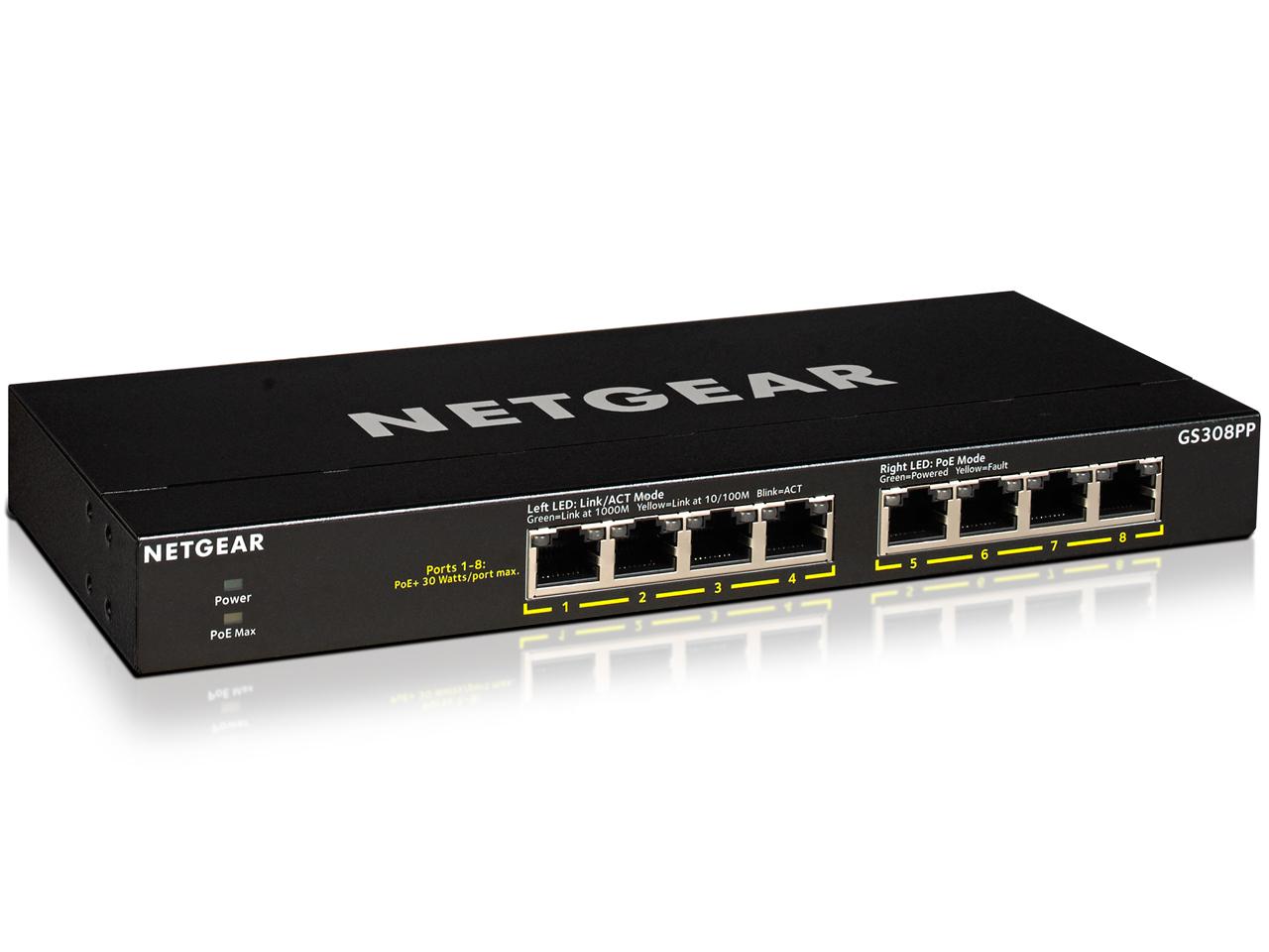 NETGEAR サイバー空間歯車 GS308PP-100AJS