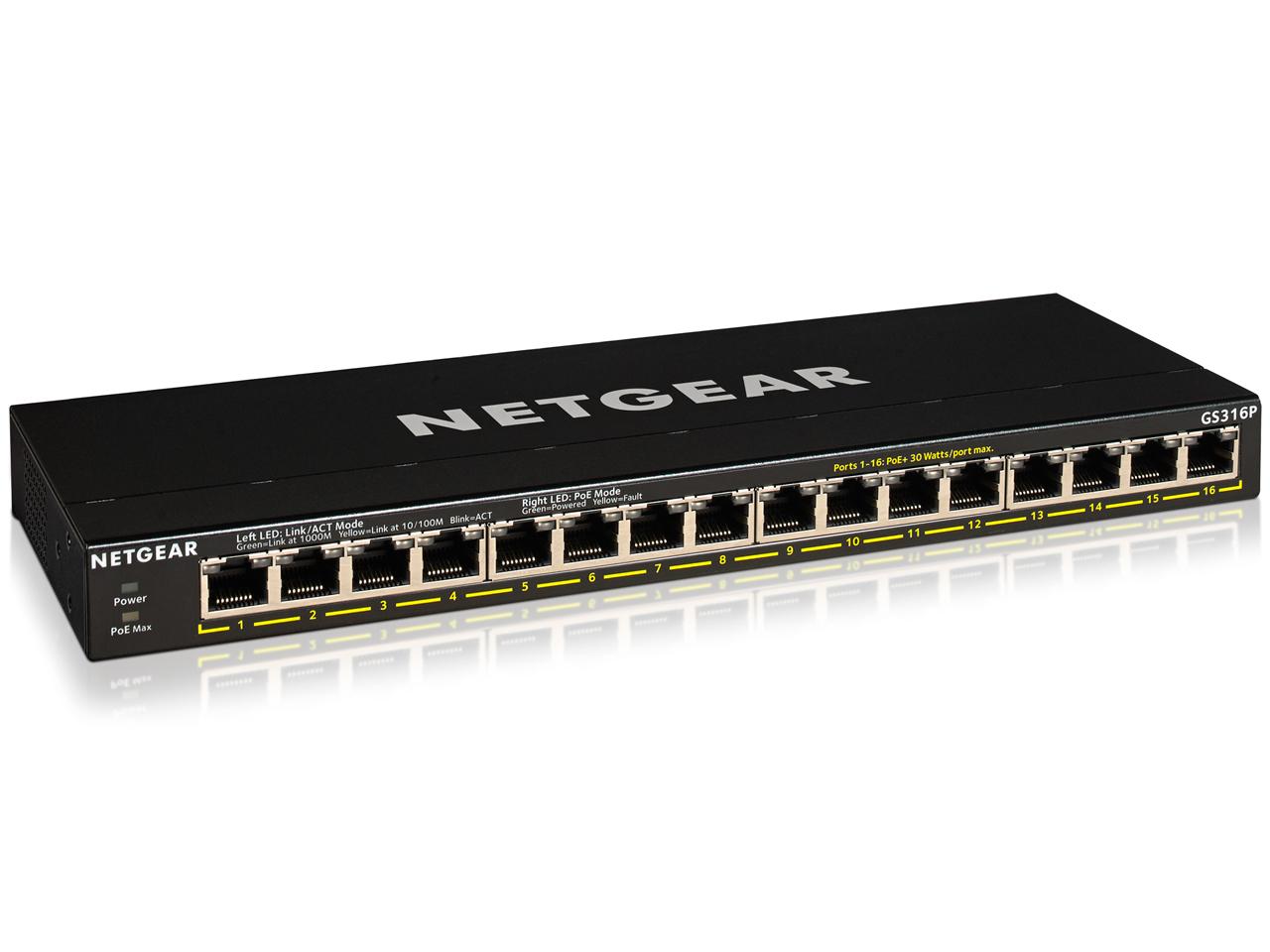 NETGEAR サイバー空間歯車 GS316P-100AJS