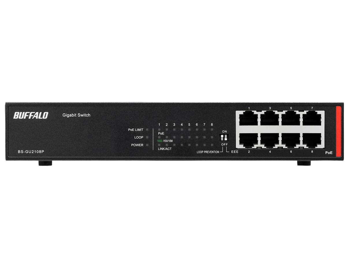 BUFFALO 緩衝装置置き目 法人向け Giga相応う Layer2 アンマネージスイッチ 8界面 BS-GU2108P 1個