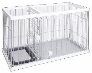 ペティオ (Petio) トイレのしつけが出来る ドッグルームサークル ホワイト レギュラー