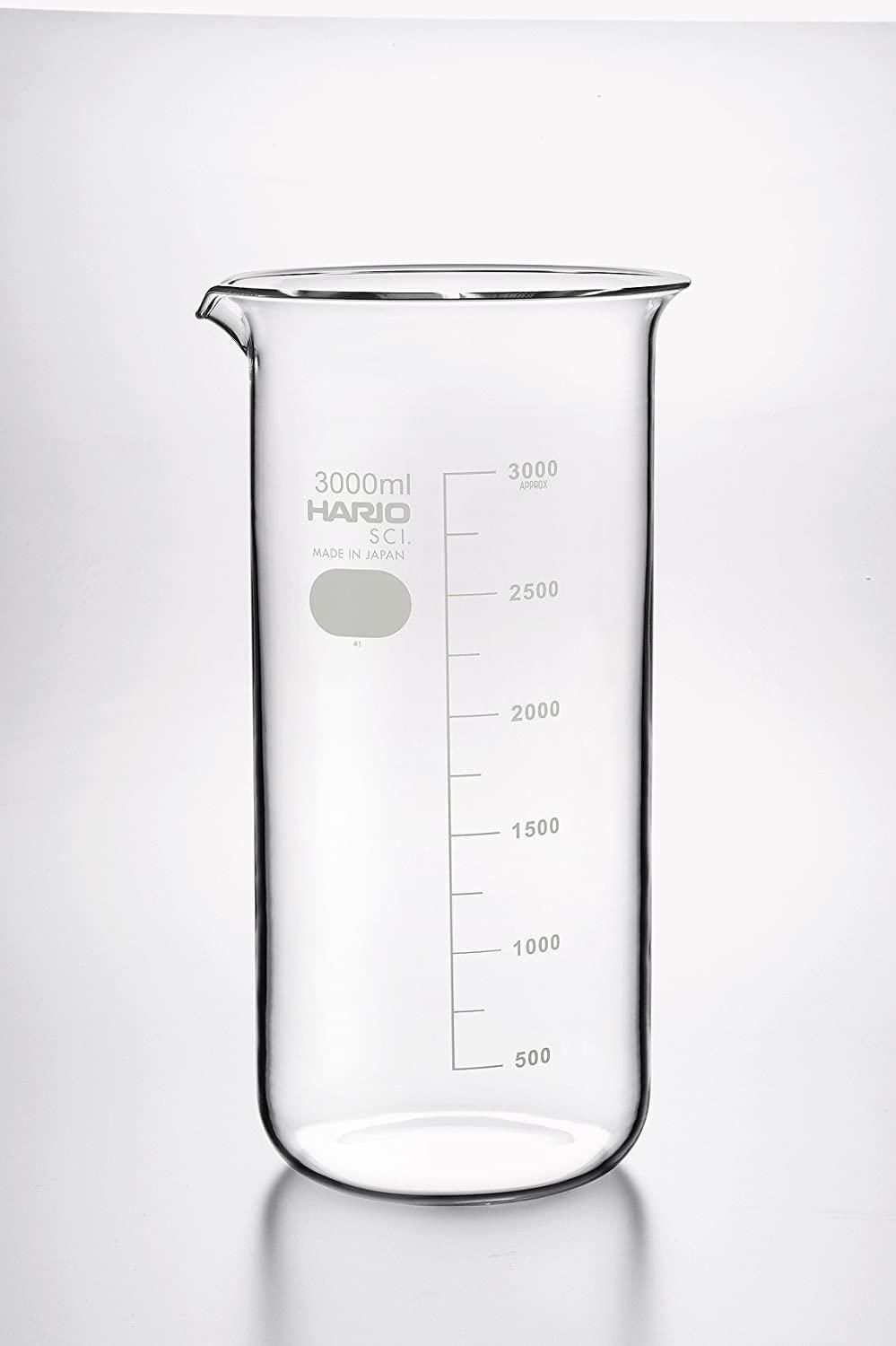 HARIO(ハリオ) トールビーカー(準拠集団目盛付き添い人) 3L 010040-300061A ビーカー-研究・実験用品-花・ガーデン・DIY