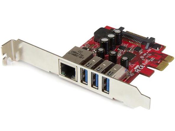 STARTECH.COM 3界面USB 3.0/ 1界面GbE増設PCIe歌留多 PEXUSB3S3GE(PEXUSB3S3GE)