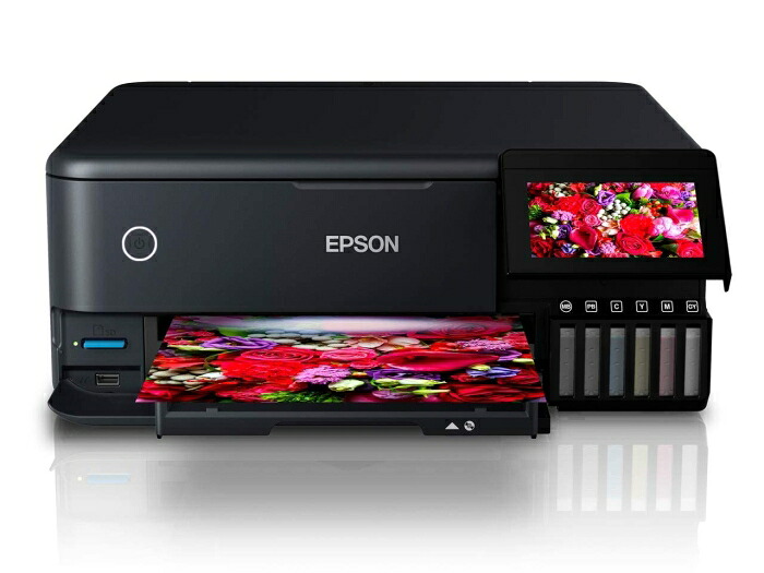 EPSON エプソン EW-M873T エコタンク搭載モデル インクジェットプリンター インク6色 染料+顔料 5760×1440 dpi 最大用紙サイズA4 接続(USB)〇 接続(有線LAN/無線LAN)〇 スキャナ機能有り コピー機能有り ブラック|ECJOY!店
