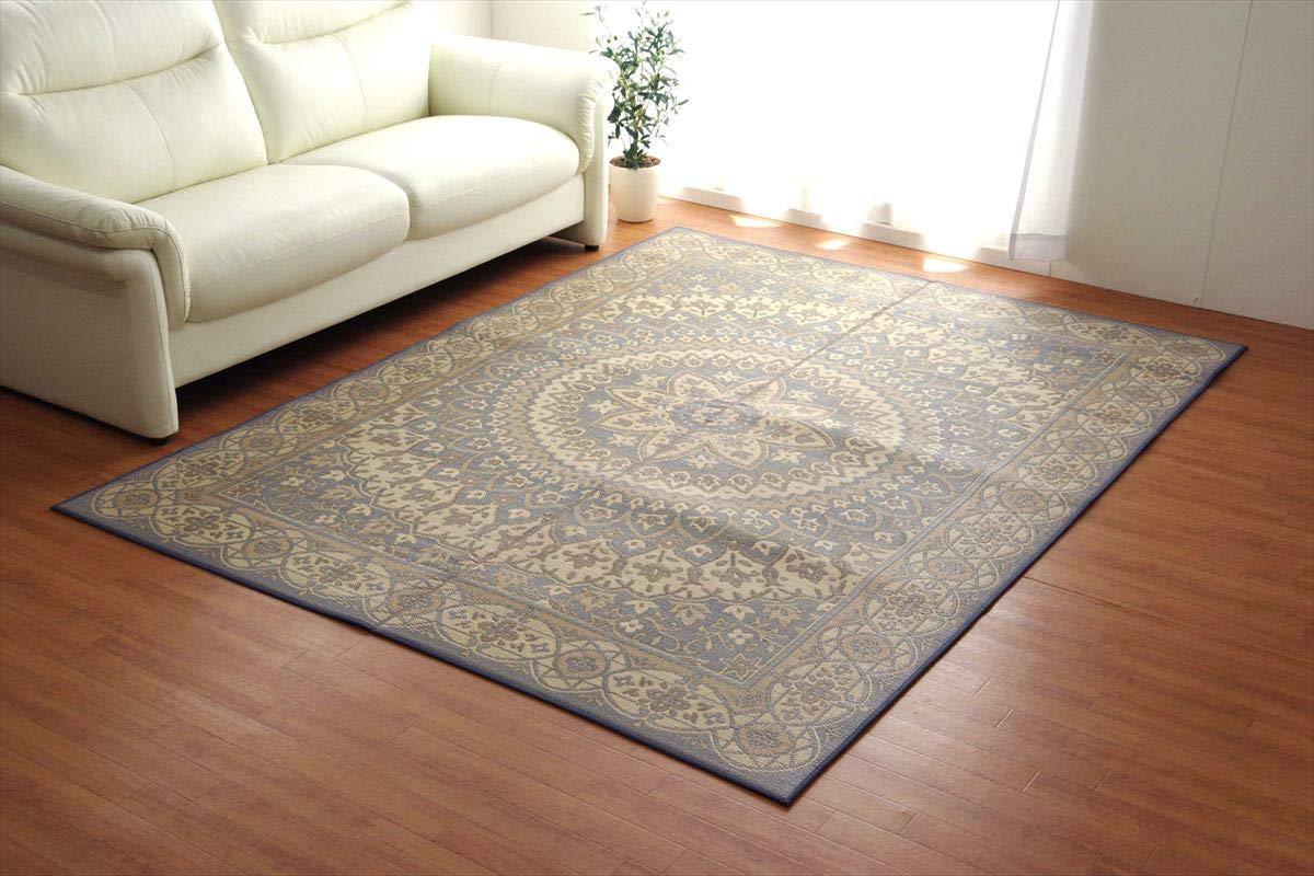 イケヒコ 引っ敷き 矩形 夏用 ふっくら い草 倶楽部 薄墨色 191×250糎