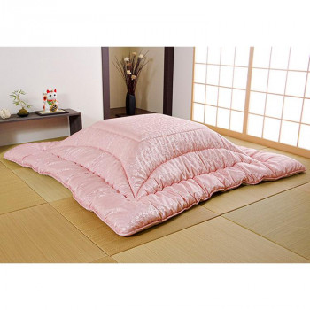 イケヒコ こたつ布団 洗える 長方形 国産 掛け単品 高級感 ジャガード ピンク 約205&times;245cm｜ECJOY！店