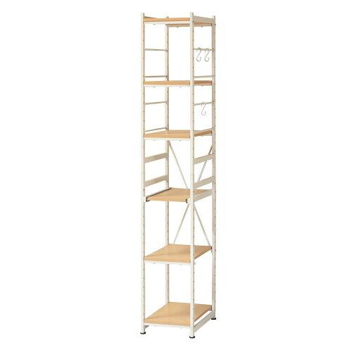 弘益 メタルラック本体 ナチュラル 約30&times;42.5&times;180cm サラ スチールラック スリムタイプ SSR-30S(NA)｜ECJOY！店