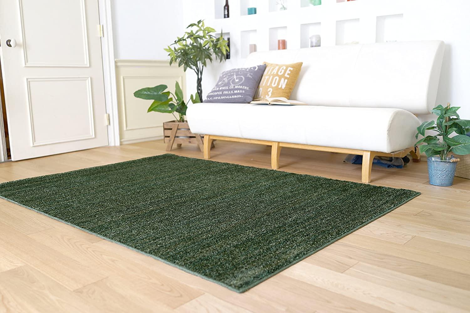 スミノエ(Suminoe) スミノエ ラグ・カーペット フォレストグリーン 200&times;250cm 防ダニ 防炎 リュストル｜ECJOY！店