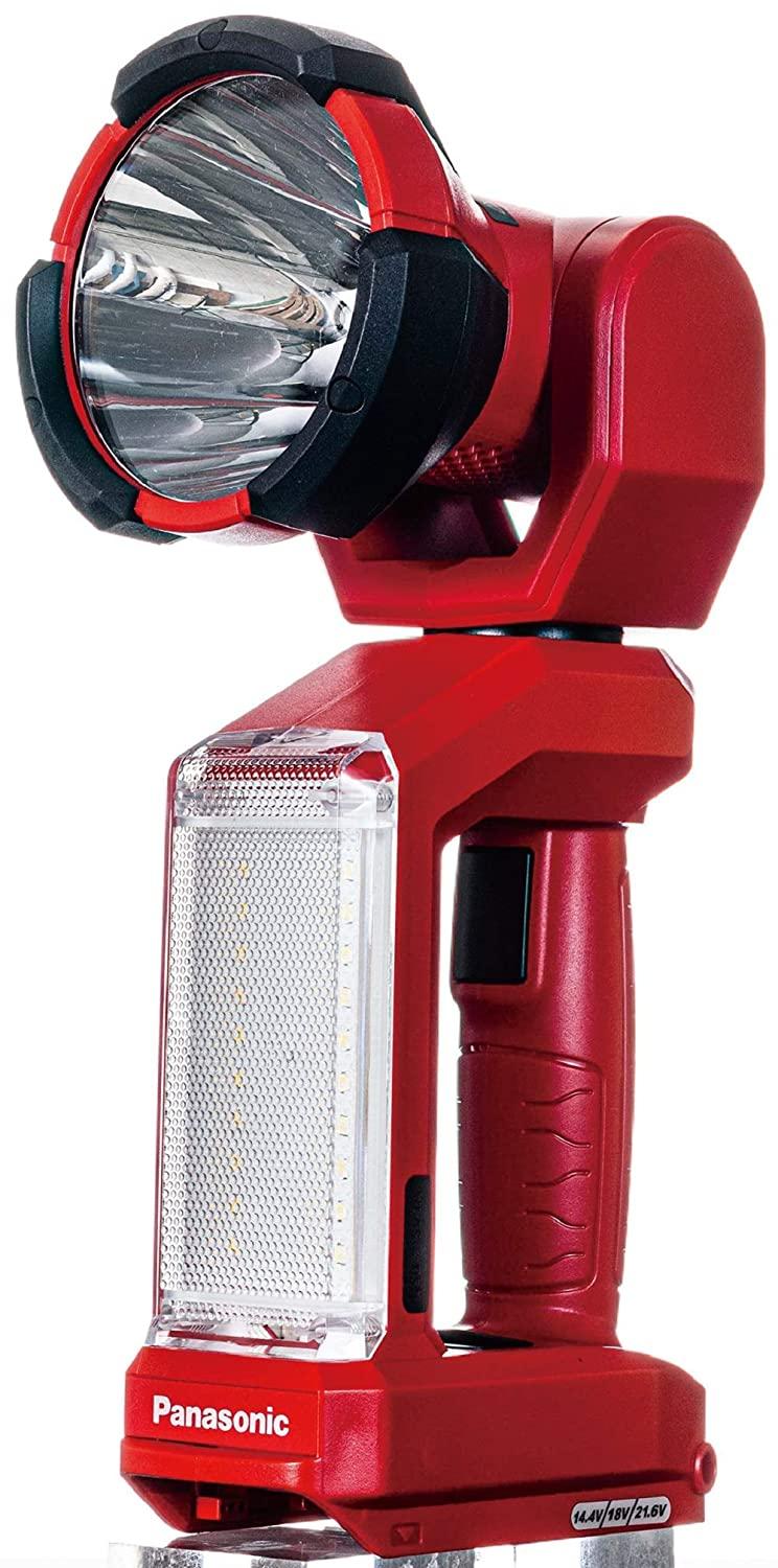 PANASONIC パナソニック パナソニック 充電LEDスポットワイドライトEZ37C6(14.4V/18V/21.6V対応) スポット光1500lm ワイド光500lm 本体のみ(電池パック・充電器別売)レッド EZ37C6X-R
