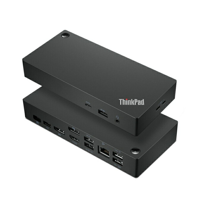 LENOVO レノボ ThinkPad ユニバーサル USB Type-C ドック こしき 縛ステイション Displayport HDMI USB-A USB Type-C イーサネット ジャズバンド万力 Kensington 鍵を掛ける拡張スロット積み上げる 40AY0090JP