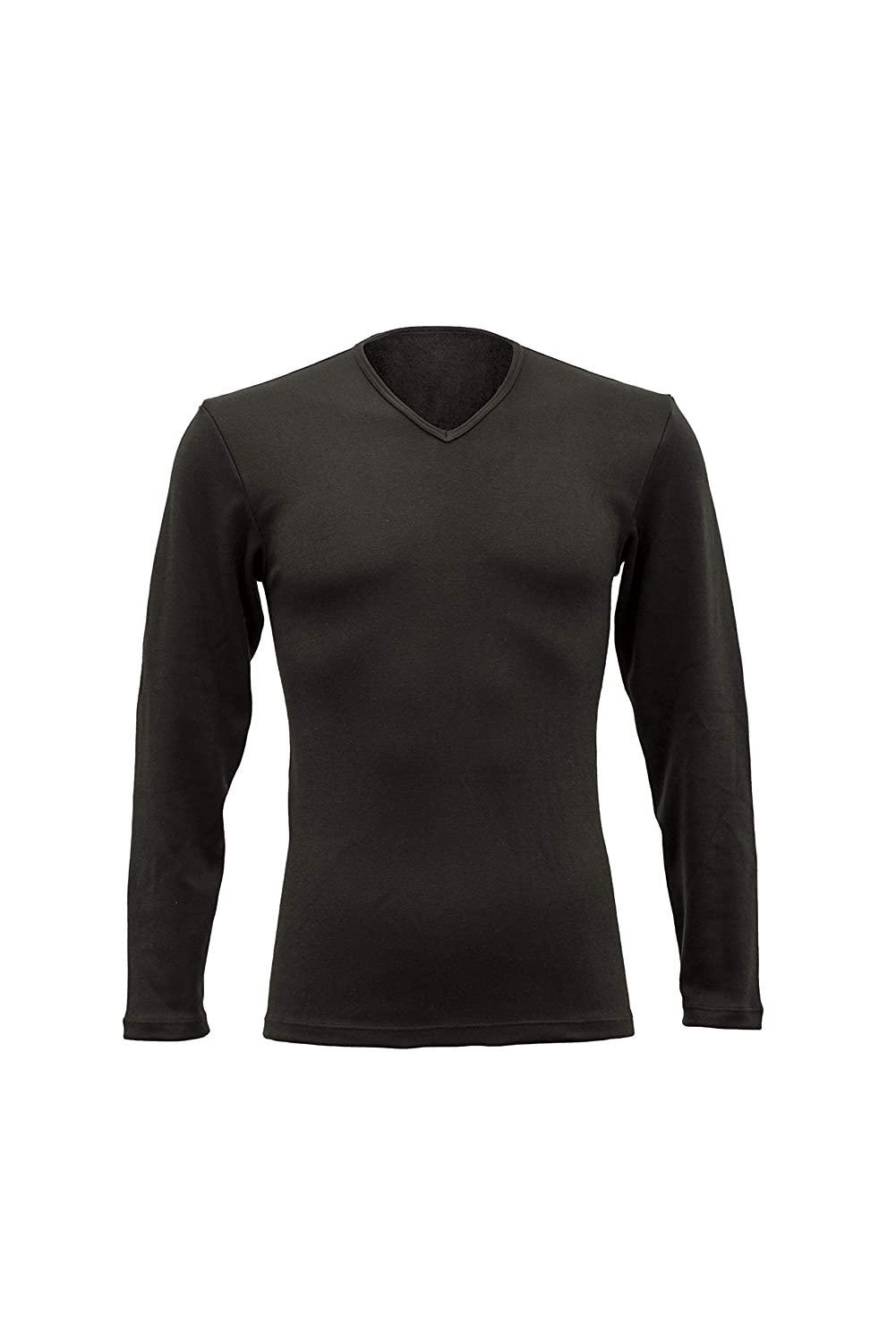 リベルタ サーモ一 Vのど首長袖 メンズ/BLK(M)