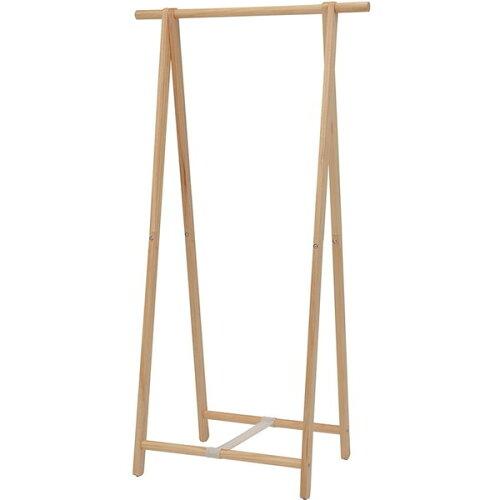 HAGIHARA 萩原 萩原 ハンガーラック コートハンガー 折りたたみ 【天然木使用】 ナチュラル MHR-6034NA