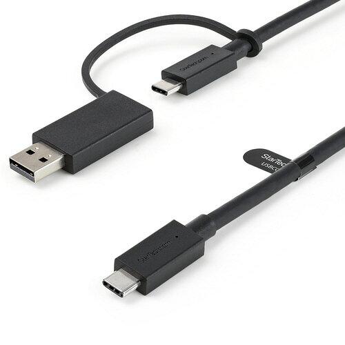 STARTECH.COM StarTech.com USB Type-C ケーブル/1m/USB-C - USB-A変換アダプタ付き/USB-C - USB-C (10Gbps ＆ 100W PD対応)/USB-A - USB-C (5Gbps対応)/USB-C ＆ USB-A対応ドッキングステーション用ケーブル USBCCADP