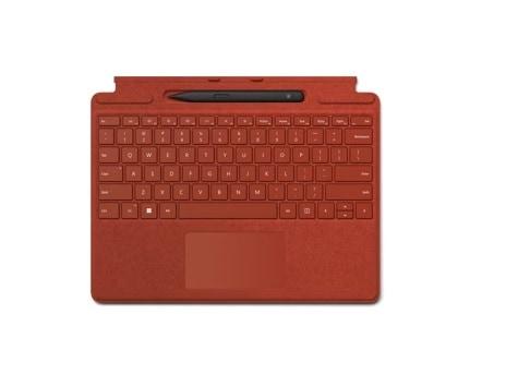 MICROSOFT マイクロソフト 【法人押さえる商いものとなりますので、ご申し付ける時に必ず納品先法人名の書きとどめるをお願い致します。】Surface Pro か細い 書き込み 2付き添い人 Signature 鍵盤 (ポピーレッド)  8X8-00039