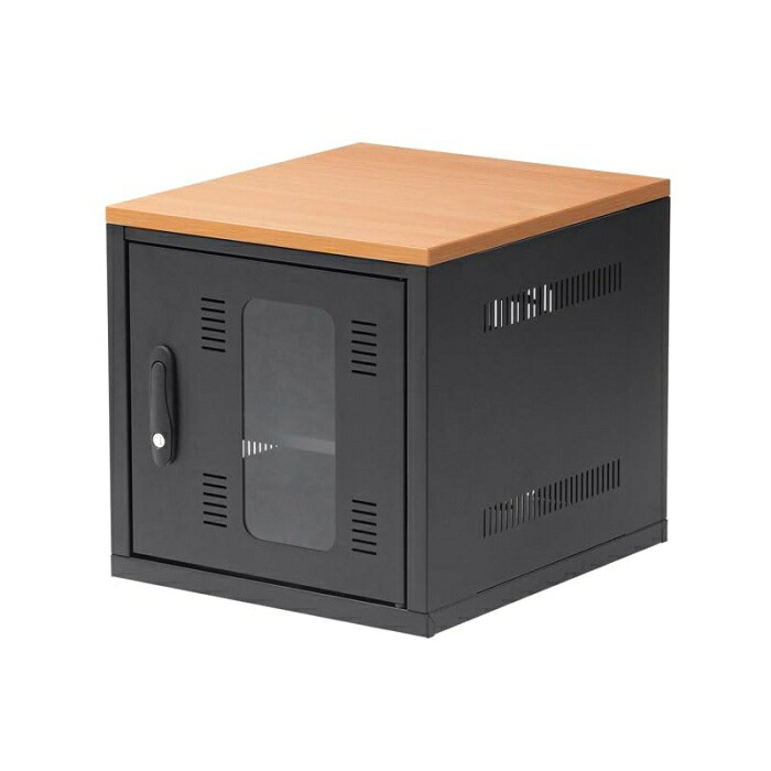 SANWASUPPLY サンワサプライ 小型機器収納ボックス(W400・D450mm・木目天板) CP-KBOX4BK|ECJOY!店