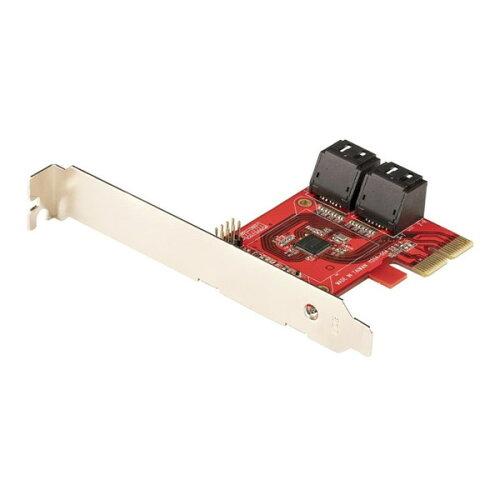 STARTECH.COM StarTech.com SATA 4界面増設 PCI Express界面歌留多/6Gbps/ロープロファイル ＆ フルサイズPCI相応う/SATAスタックコネクタ/RAIDなし ASM1164心付け積み上げる/SATA PCIe 取りひろげるゲーム盤 4P6G-PCIE-SATA-CARD