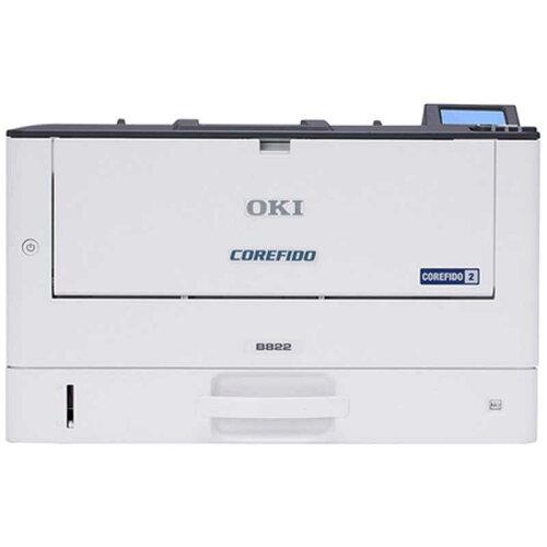 OKI 沖電気 B822DN COREFIDO2 モノクロLEDプリンター トナー 1200×1200 dpi 最大用紙サイズA3 接続(USB)〇 接続(有線LAN)〇 ホワイト