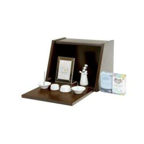 東京ローソク製造 【仏壇・ペット仏具】手元供養BOX 小 ブラウン/ホワイトセット H20.5cm (60153)