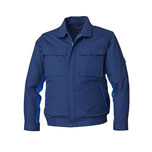 KUCHOFUKU 空調服 綿・ポリ混紡薄手脇下マチ付2空調服 ネイビー/ブルー Mサイズ KU91910/ネイビー/ブルー/M
