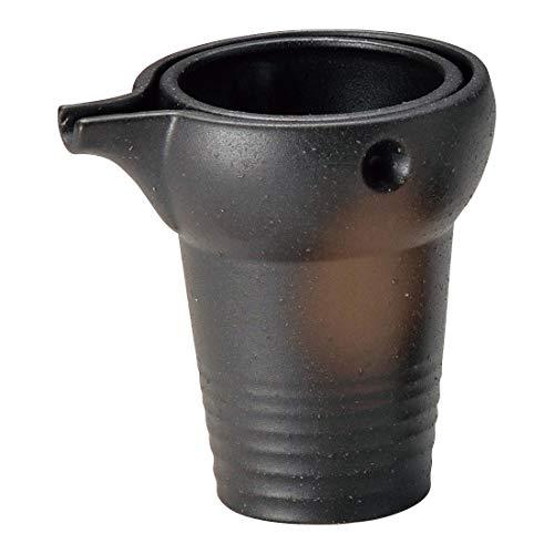 カクニ 黒備前 ゆらり1号冷酒器:盃【日本製】【美濃焼】 (W20176)【入数:3】