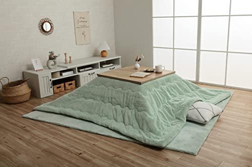 イケヒコ こたつ 布団 まっ四角 ラピアス ピスタチオグリーン 約205×205糎 無地 やわらか ふかふか 女子らしい #6842829 インテリア・寝具・収納-こたつ用掛け布団-こたつ用布団・カバー