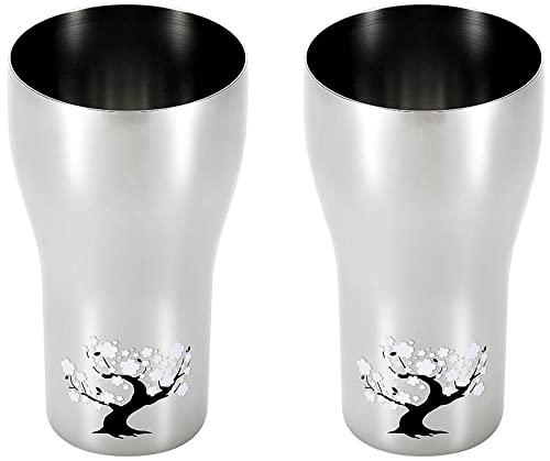 よこやま 燕熟の技 感温ステンレスタンブラー440ml 2P 桜 EJK-700 (1758033)
