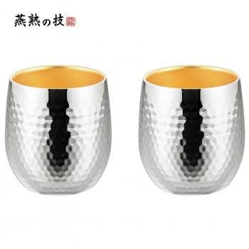 よこやま 燕熟の技 ステンレス二重ロックカップ250ml(内面金メッキ) 2P EJA-1500 (1758038)|ECJOY!店