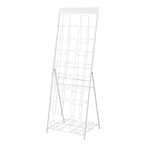 山善(YAMAZEN) YAMAZEN パンフレットスタンド 2列 マットホワイト DPS-72(MWH) 1台【DPS-72(MWH)】