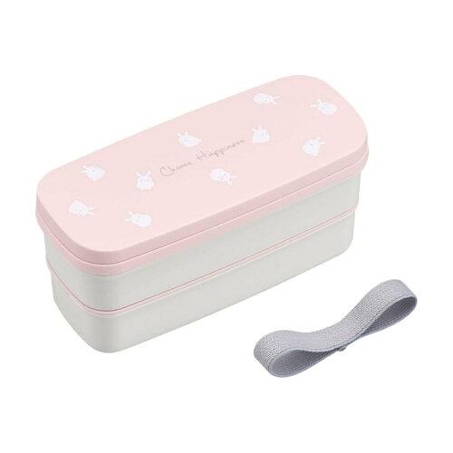 OSK ≪新商品≫【Choose Happiness(うさぎ柄)】 ランチボックス二段 ＜日本製＞ (139277)【入数:5】