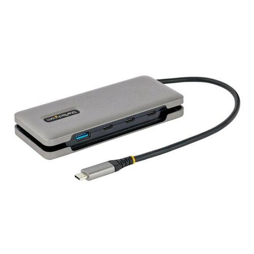 STARTECH.COM はやりっ子テック USB-Cこしき/4界面/1x USB-A ＆ 3x USB-C/10Gbps USB 3.1/3.2 Gen2/Thunderbolt 3/4相応う/2階建てバス力強さ/25糎 巻き取り式有線テレビ/携帯型 印字機C こしき/パウダーコンパクト Type-Cこしき HB31コマーシャル1A3CB 間隔文字薄墨色