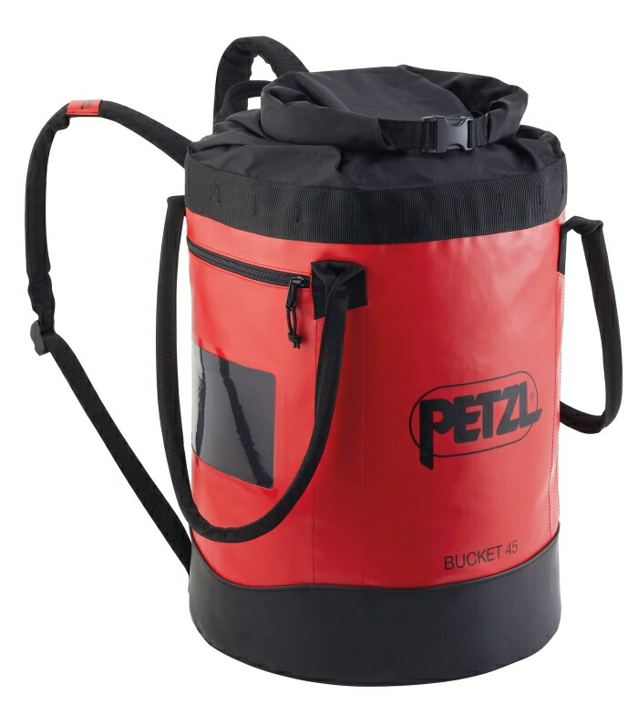 【在庫限即納】PETZL DISTRIBUTION バケットファブリックパック レッド/ブラック 30リットル (S001BA01 6383)