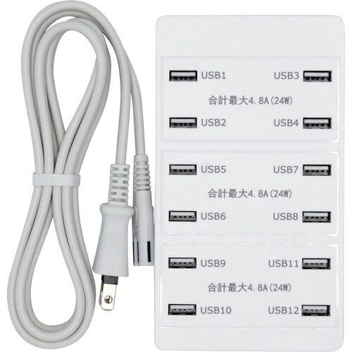 星光商事 スターライト 12ポ―トUSB充電器 (SKCH12A72WPO 3231)