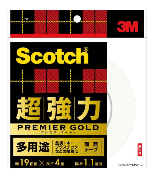3M スリーエム 超強力両面テープ SPG-19 多用途 19mm×4m [入数単位:巻]【入数:5】