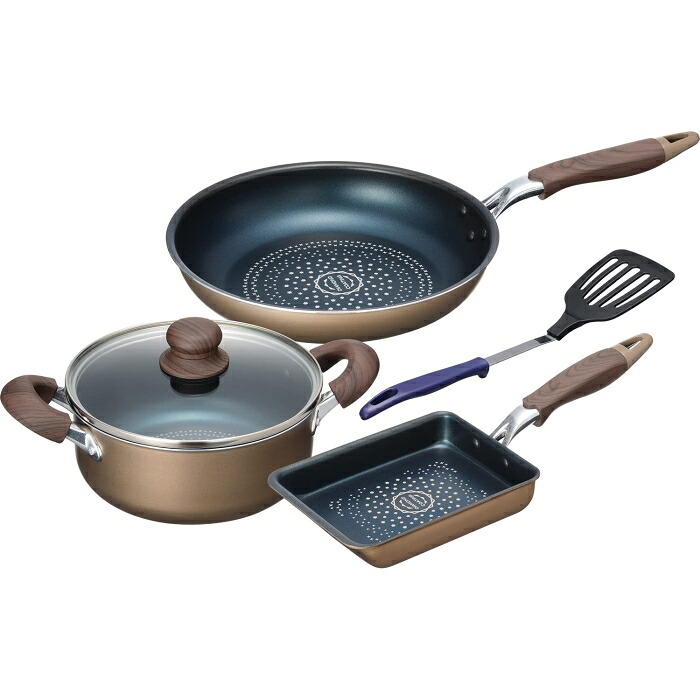 和平フレイズ 調理器具セット 両手鍋&フライパン3点セット(ツール付) (1034372)|ECJOY!店