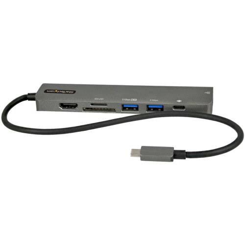 STARTECH.COM StarTech.com USB Type-Cマルチ変換アダプター/4K60Hz HDMI 2.0/100W USB PD/SD & microSD スロット/2ポートUSB 3.0 ハブ/ギガビット有線LAN/タイプC対応マルチハブ/本体一体型30cmケーブル DKT30CHSDPD1|ECJOY!店