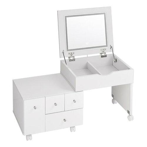 HAGIHARA 萩原 伸縮式コスメワゴン MUD-6628WH ※北海道、沖縄、離島配送不可|ECJOY!店