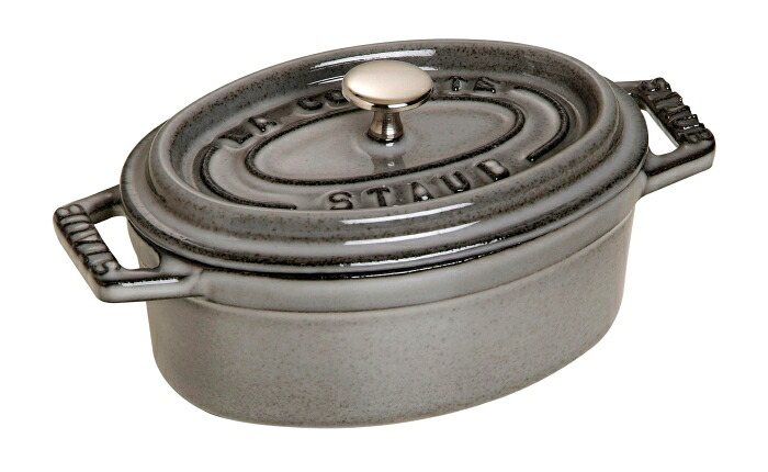 STAUB ストウブ ストウブ ピコ・ココット オーバル グレー 11cm 40500-116｜ECJOY！店