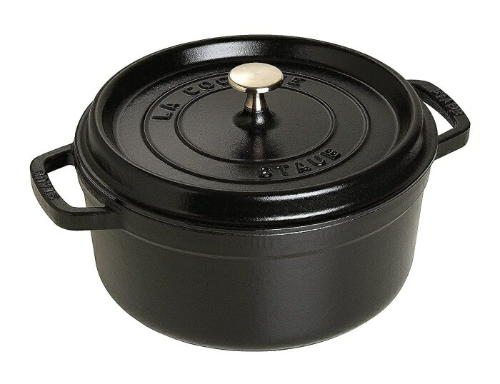 STAUB ストウブ ストウブ　ピコ・ココット　ラウンド２４ｃｍ　黒４０５００－２４１【RST3408】