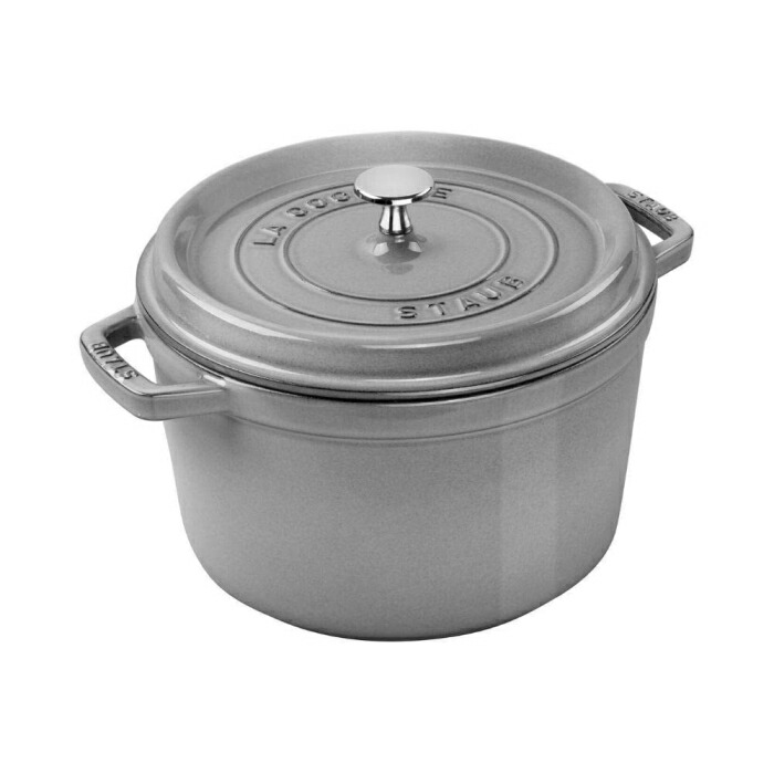 STAUB FONDERIE ストウブ　グランドココット　２４ｃｍグレー　４０５０２－２９１【RSTG902】