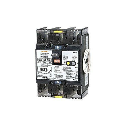テンパール工業 中性線欠相保護付漏電遮断器　GBU-63.1KC 60A 30MA ﾘｰﾄﾞｾﾝﾂｷ｜ECJOY！店 7,788円