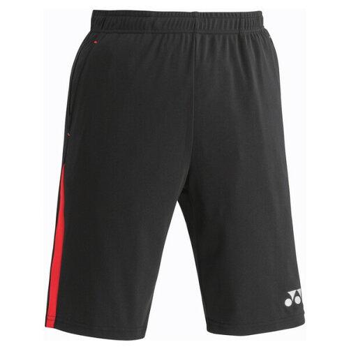 YONEX ヨネックス ユニトレーニングトップハーフパンツ (FW6007) [色 : ブラック/レッド] [サイズ : O]