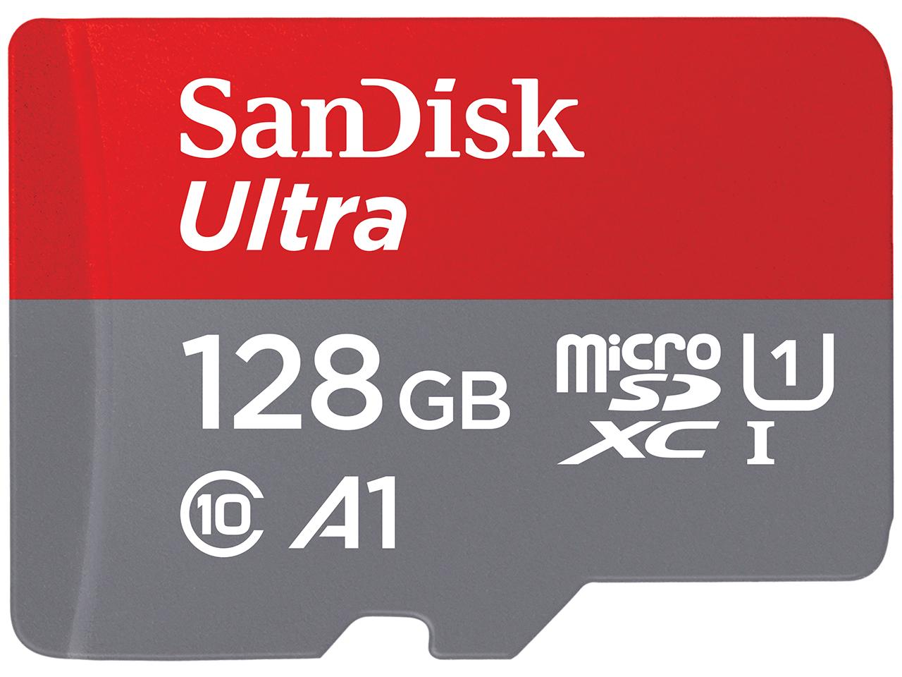 サンディスク ウルトラ microSDXC UHS-Iカード 128GB(SDSQUAB-128G-JN3MA)