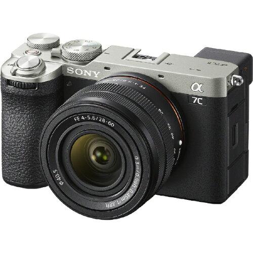 SONY ソニー デジタル一眼写真機α7C II 望遠レンズ一揃いの道具 しろがね色(Eマウント)(ILCE-7コマーシャル2L/S)