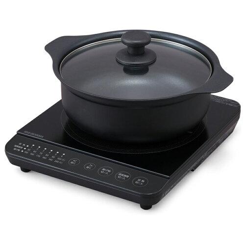 IRISOHYAMA アイリスオーヤマ IHコンロ鍋セット 1400W IHKP-T39124-B ブラック